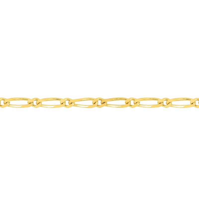 Bracelet Mixte 18 cm - Cheval alterné - Or 18 Carats - Largeur 1.4 mm - vue 2