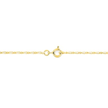 Bracelet Mixte 18 cm - Cheval alterné - Or 18 Carats - Largeur 1.4 mm