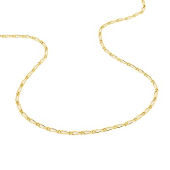 Bracelet Mixte 18 cm  - Cheval alterné - Or 18 Carats - Largeur 1.7 mm