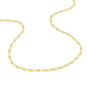 Bracelet Mixte 18 cm  - Cheval alterné - Or 18 Carats - Largeur 2 mm