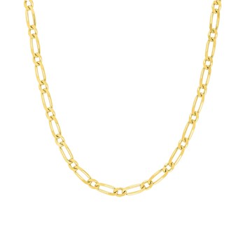 Bracelet Mixte 18 cm  - Cheval alterné - Or 18 Carats - Largeur 2.5 mm