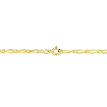Bracelet Mixte 18 cm  - Cheval alterné - Or 18 Carats - Largeur 2.5 mm