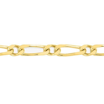 Bracelet Mixte 18 cm - Cheval alterné - Or 18 Carats - Largeur 3 mm