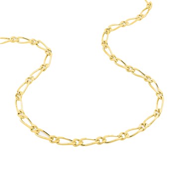 Bracelet Mixte 18 cm - Cheval alterné - Or 18 Carats - Largeur 3 mm
