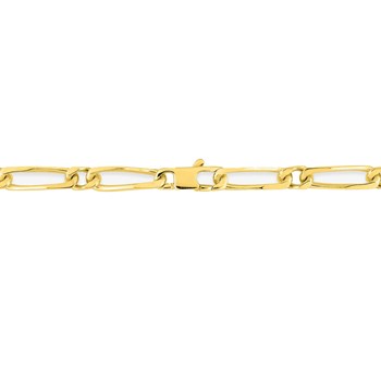 Bracelet Mixte 18 cm - Cheval alterné - Or 18 Carats - Largeur 4 mm