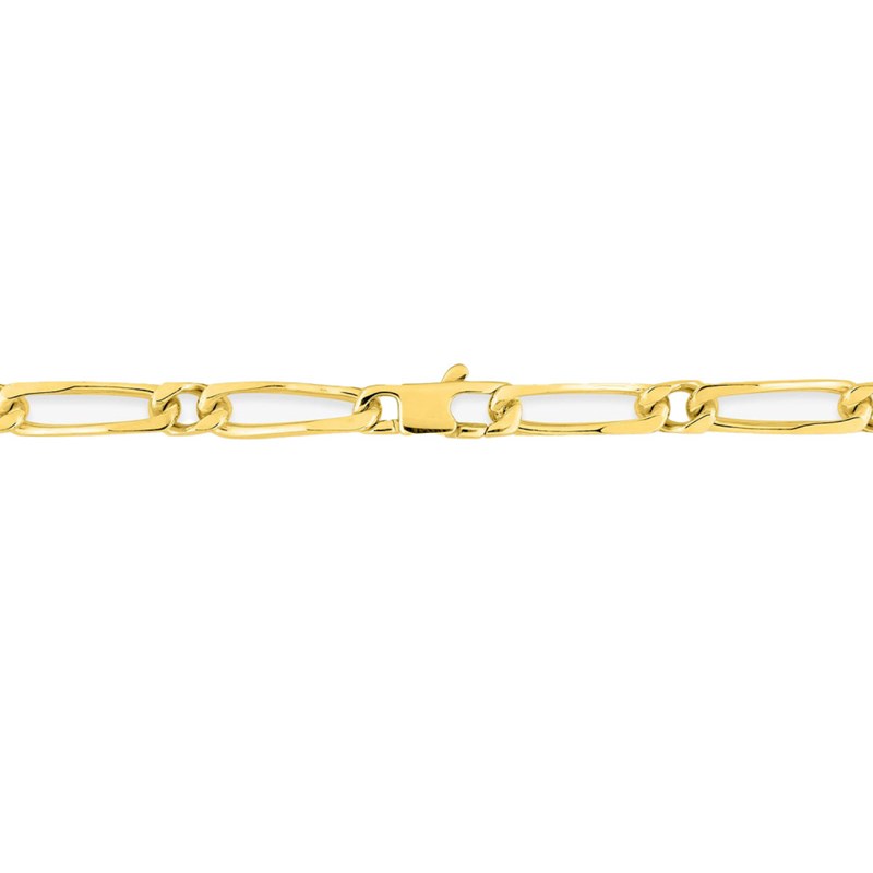 Bracelet Mixte 18 cm - Cheval alterné - Or 18 Carats - Largeur 4 mm - vue 4