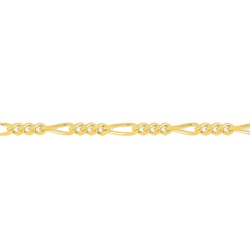 Bracelet Mixte 18 cm - Cheval Alterné - Or 18 Carats - Largeur 1.4 mm