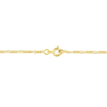 Bracelet Mixte 18 cm - Cheval Alterné - Or 18 Carats - Largeur 1.7 mm