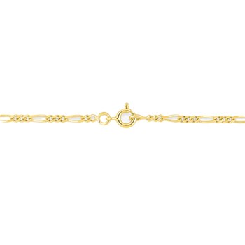 Bracelet Mixte 18 cm - Cheval Alterné - Or 18 Carats - Largeur 2 mm