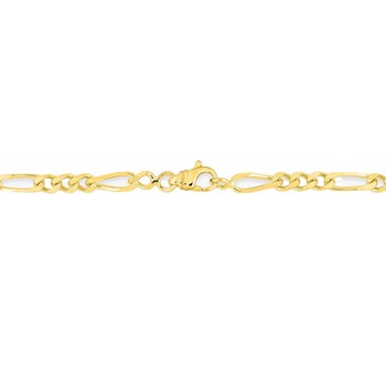 Bracelet Mixte 18 cm - Cheval Alterné - Or 18 Carats - Largeur 3 mm
