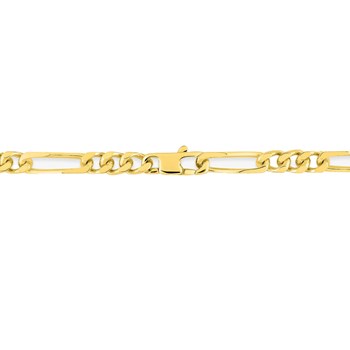 Bracelet Mixte 18 cm - Cheval Alterné - Or 18 Carats - Largeur 4 mm