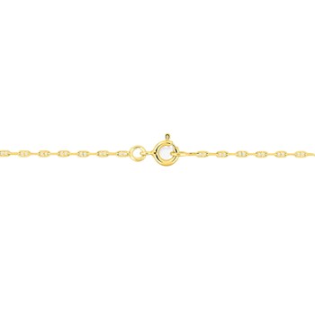 Bracelet Mixte 18 cm - Forçat Marine - Or 18 Carats - Largeur 1.5 mm