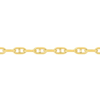 Bracelet Mixte 18 cm - Forçat Marine - Or 18 Carats - Largeur 2 mm