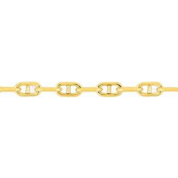 Bracelet Mixte 18 cm - Forçat Marine - Or 18 Carats - Largeur 2.5 mm