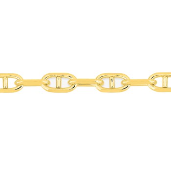 Bracelet Mixte 18 cm - Forçat Marine - Or 18 Carats - Largeur 3 mm