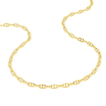 Bracelet Mixte 18 cm - Forçat Marine - Or 18 Carats - Largeur 3 mm