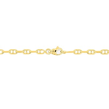 Bracelet Mixte 18 cm - Forçat Marine - Or 18 Carats - Largeur 3 mm