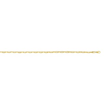 Bracelet Mixte 18 cm - Forçat Marine - Or 18 Carats - Largeur 4 mm