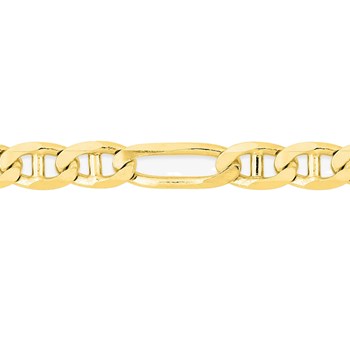 Bracelet Mixte 18 cm - Gourmette Marine - Or 18 Carats - Largeur 4 mm