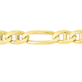 Bracelet Mixte 18 cm - Gourmette Marine - Or 18 Carats - Largeur 4.5 mm