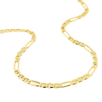 Bracelet Mixte 18 cm - Gourmette Marine - Or 18 Carats - Largeur 4.5 mm