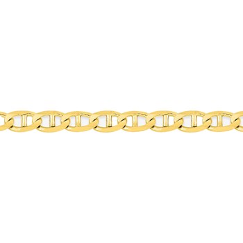 Bracelet Mixte 18 cm - Gourmette Marine - Or 18 Carats - Largeur 2.4 mm