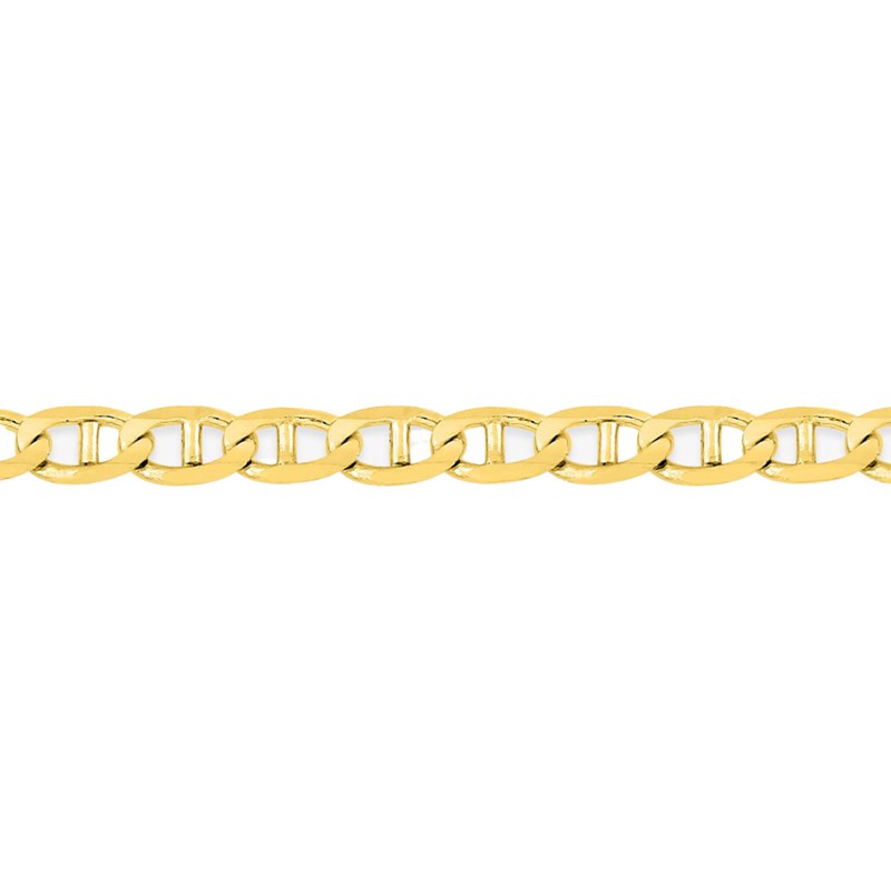 Bracelet Mixte 18 cm - Gourmette Marine - Or 18 Carats - Largeur 2.4 mm - vue 2