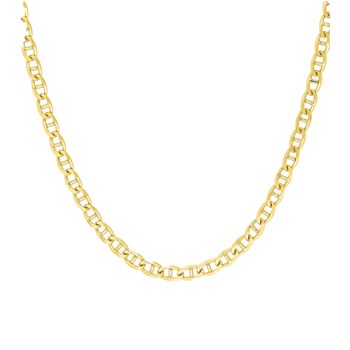 Bracelet Mixte 18 cm - Gourmette Marine - Or 18 Carats - Largeur 3 mm
