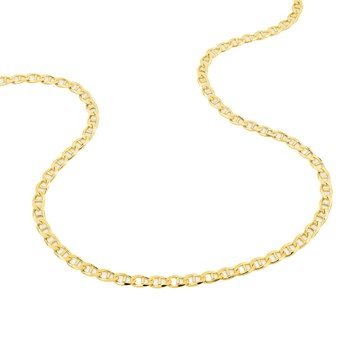 Bracelet Mixte 18 cm - Gourmette Marine - Or 18 Carats - Largeur 3 mm