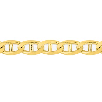 Bracelet Mixte 18 cm - Gourmette Marine - Or 18 Carats - Largeur 4 mm