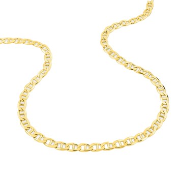 Bracelet Mixte 18 cm - Gourmette Marine - Or 18 Carats - Largeur 4 mm