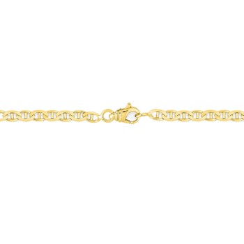 Bracelet Mixte 18 cm - Maille Marine - Or 18 Carats - Largeur 3 mm