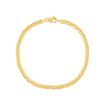 Bracelet Mixte 18 cm - Fantaisie - Or 18 Carats - Largeur 3 mm
