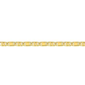 Bracelet Mixte 18 cm - Fantaisie - Or 18 Carats - Largeur 4 mm