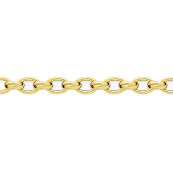 Bracelet Femme 18 cm - Fantaisie - Or 18 Carats - Largeur 8 mm