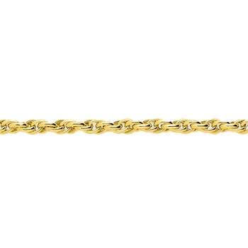 Bracelet Femme 18 cm - Forçat double - Or 18 Carats - Largeur 4.5 mm