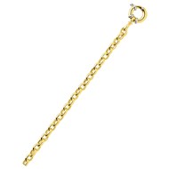 Bracelet Femme 18 cm - Jaseron ovale - Or 18 Carats - Largeur 6 mm