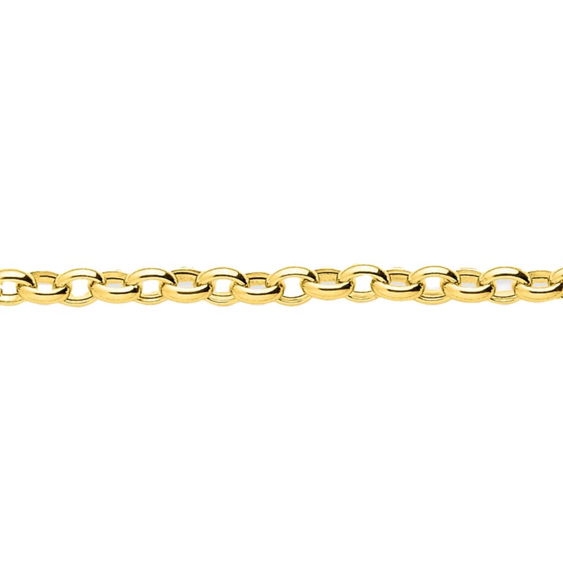 Bracelet Femme 18 cm - Jaseron ovale - Or 18 Carats - Largeur 6 mm - vue 2
