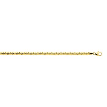 Bracelet Femme 18 cm - Maille Haricot - Or 18 Carats - Largeur 4.5 mm