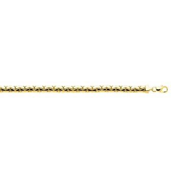 Bracelet Femme 18 cm - Maille Haricot - Or 18 Carats - Largeur 6 mm