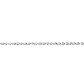 Bracelet mixte 18 cm - Maille Spiga - Or  blanc 18 Carats - Largeur 1 mm