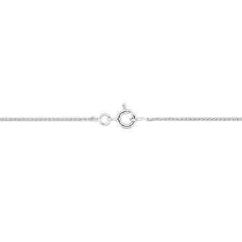 Bracelet mixte 18 cm - Maille Spiga - Or  blanc 18 Carats - Largeur 1 mm