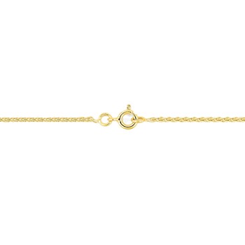 Bracelet mixte 18 cm - Maille Spiga - Or 18 Carats - Largeur 1.4 mm