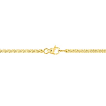 Bracelet mixte 18 cm - Maille Spiga - Or 18 Carats - Largeur 2.4 mm