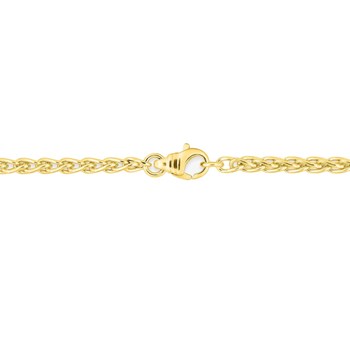 Bracelet mixte 18 cm - Maille Spiga - Or 18 Carats - Largeur 3.2 mm