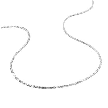 Bracelet femme 18 cm  - Maille Serpentine - Or blanc 18 Carats - Largeur 1.4 mm