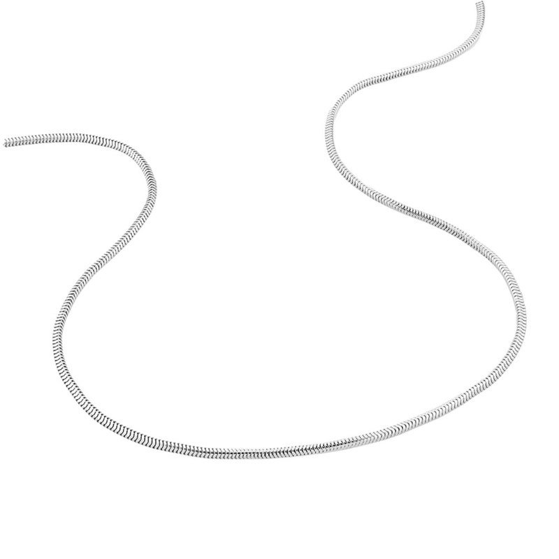 Bracelet femme 18 cm  - Maille Serpentine - Or blanc 18 Carats - Largeur 1.4 mm - vue 3