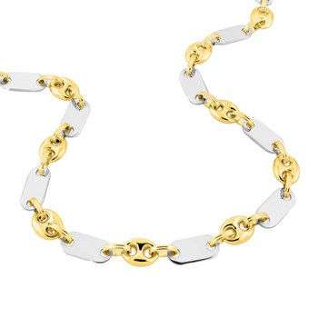 Bracelet Homme 20 cm - Or bicolore 18 Carats