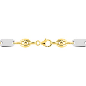Bracelet Homme 20 cm - Or bicolore 18 Carats