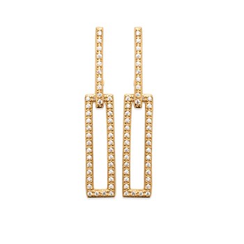 Boucles d'oreilles Brillaxis rectangulaire plaqué or
OZ
